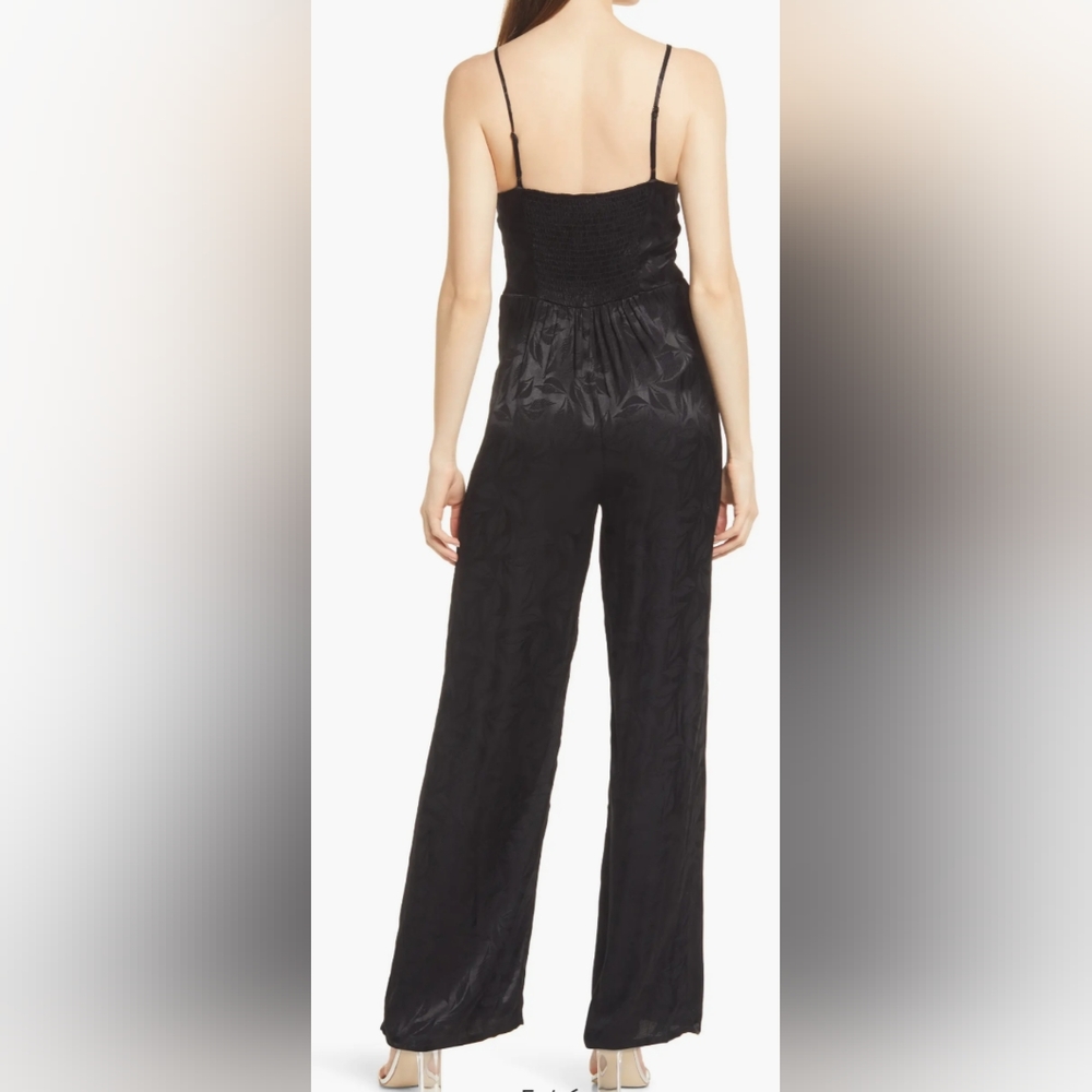 NSR Molli Jacquard Black Sleveless Jumpsuit Size Medium NWT - Picture 4 of 17